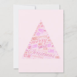 Convites Árvore de Natal Rosa