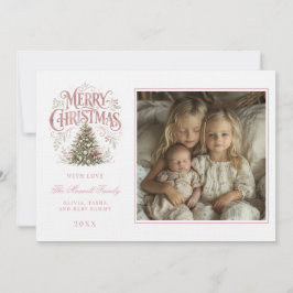 Convites Árvore de Natal Tradicional Rosa | Foto de Pinkmas