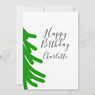 Convites Árvore de Natal verde feliz aniversário Dezembro i
