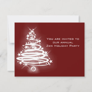 Convites Árvore de Natal Zen brilhante