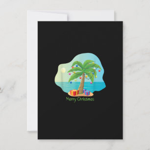 Convites Árvore de Palma de Natal Feliz com Luzes de Natal