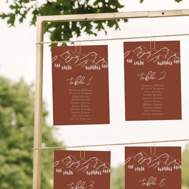 Convites Árvore de pinheiro de placa de assento de montanha (Criador carregado)