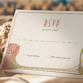 Convites Árvore de placa RSVP em Bloom Mackintosh Art Nouve