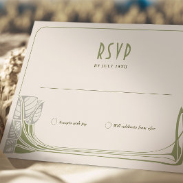 Convites Árvore de placa RSVP em Bloom Mackintosh Art Nouve