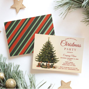 Convites Árvore de Vintage e Festa de Natal Corporativa