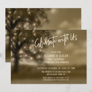 Convites Árvore Etérea com Luzes Celebre Conosco Recepção