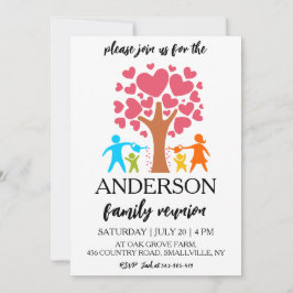 Convites árvore genealógica junta reunião familiar