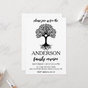 Convites árvore genealógica junta reunião familiar
