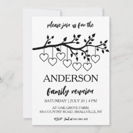 Convites árvore genealógica junta reunião familiar