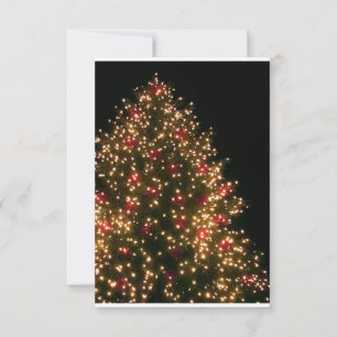 Convites Árvore Iluminada em Casamento de Natal Preto RSVP