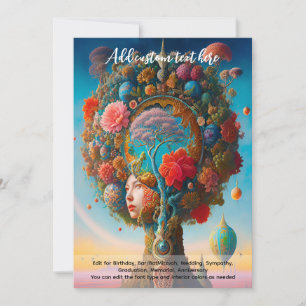 Convites Árvore Mística Sagrada da Vida Sonhador Espiritual