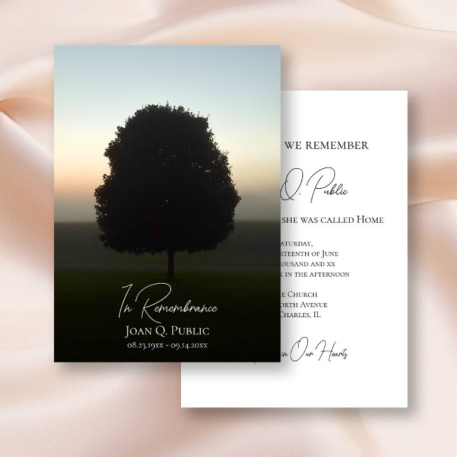 Convites Árvore Natural do Memorial do Aniversário da Morte (Criador carregado)