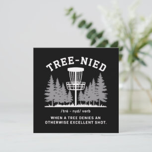 Convites Árvore Nied Disc Golf Engraçado Estúpido Tree-nied