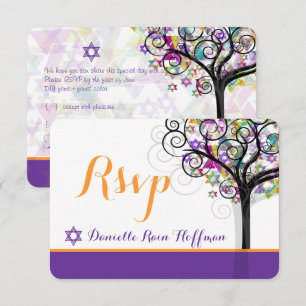 Convites Árvore PixDezines da vida Bat Mitzvah/fundo diy