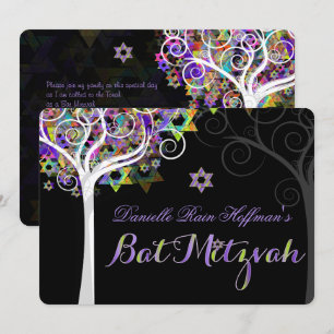 Convites Árvore PixDezines da vida Bat Mitzvah/Quadro