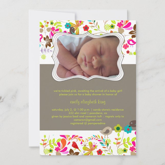 Convites Árvore retrô PixDezines/fundo DIY+fontes (Frente)