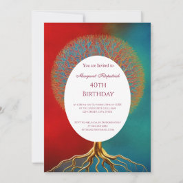 Convites Árvore salva-vidas, borrife vermelho qualquer Fest