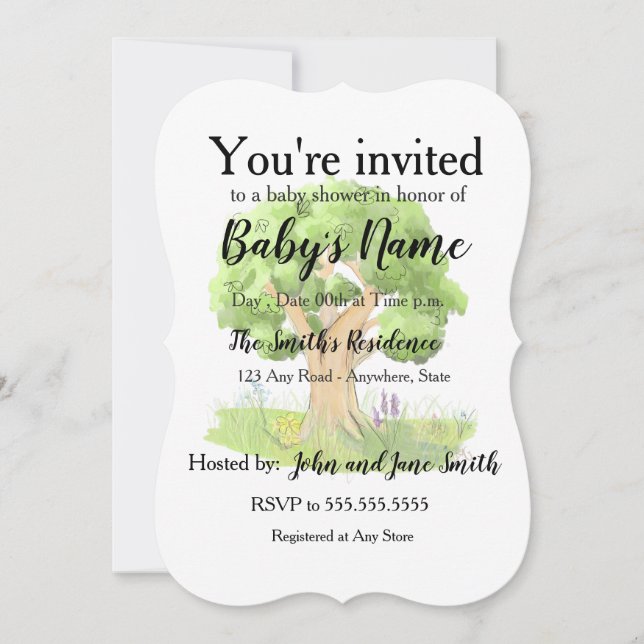 Convites Árvore Storybook (Frente)