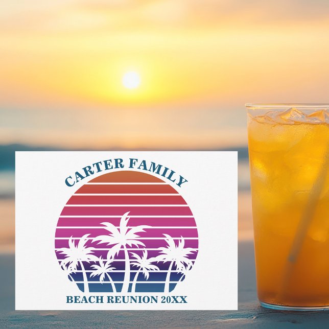 Convites Árvore Tropical Palm Tree da Reunião da Família de (Criador carregado)