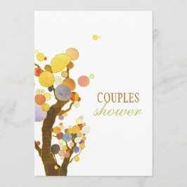 Convites Árvores Coloridas Artísticas Chás de Casamento