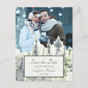 Convites Árvores de Aquarela de Alta Madeira Foto Salvar a 