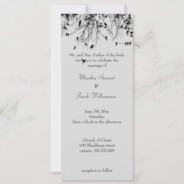 Convites Árvores e Aves (Frente)