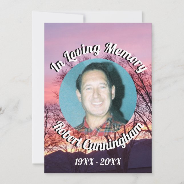 Convites Árvores e memória fotográfica roxa, rosa, que ama  (Frente)