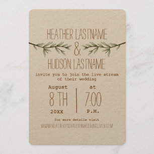 Convites Árvores Evergreen Russas de Casamento ao Vivo Virt