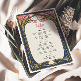 Convites Árvores Mackintosh em Menus de Casamento vintage B