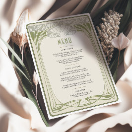Convites Árvores Mackintosh em Menus de Casamento vintage B