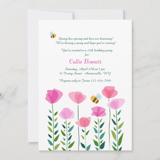 Convites As Abelhas Estão Incomodando (Frente)