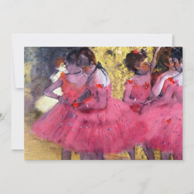 Convites As Bailarinas Cor-de-Rosa, Antes do Ballet por Edg (Frente)
