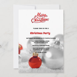Convites As Bolas de Natal Apresentam Festa de Natal de pra