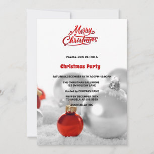 Convites As Bolas de Natal Apresentam Festa de Natal de pra