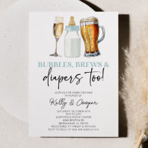 As bolhas azuis também quebram e Fraldas! Chá de f