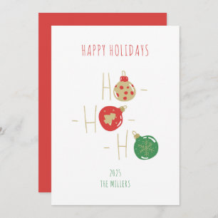 Convites As bolinhas de Natal Merry cumprimentando o estilo