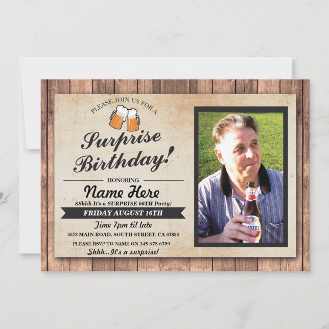 Convites As cervejas dos elogios da festa de aniversário da (Frente)