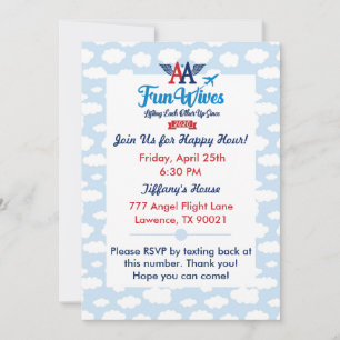 Convites Ás Esposas Divertidas Convidam nuvens de vite