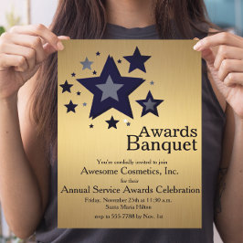 Convites As estrelas no partido Dourado do evento do