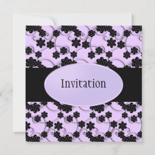 Convites As flores roxas & pretas pálidas modelam todos os