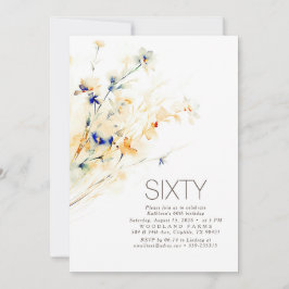 Convites As Flores Terrestres De Aquarelas Cairão Aniversár