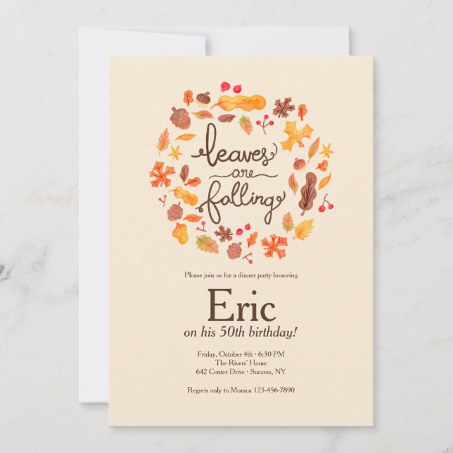 Convites As Folhas Estão Caindo  (Frente)