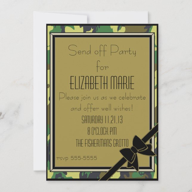 Convites As forças armadas enviam fora do partido (Frente)