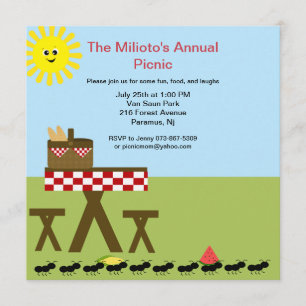 Convites As formigas vêm marchando dentro para tomar parte