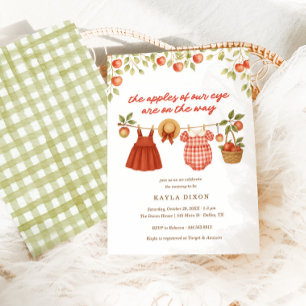 Convites As Maçãs das Nossas Garotas Gêmeas Caem no Chá de 