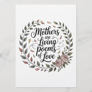 Convites As Mães São Poemas de Amor Vivos