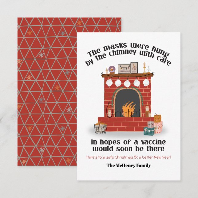 Convites As Máscaras foram penduradas pela Chaminé com cuid (Frente/Verso)