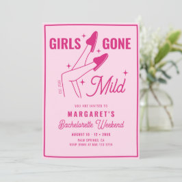 Convites As Meninas Ficaram Ligeiras De Bachelorette Rosa N