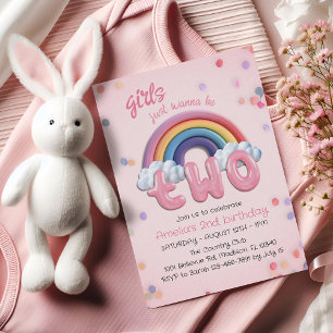 Convites As Meninas Só Querem Ser Duas Chuvas de Cores de 2