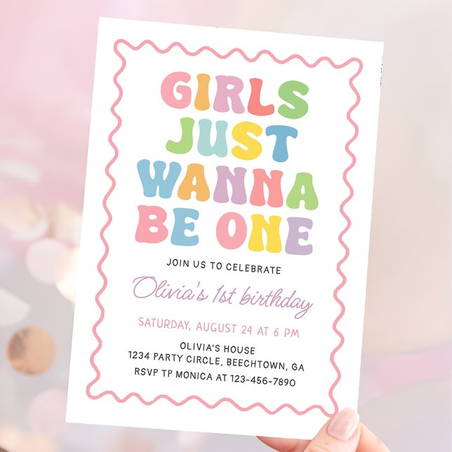 Convites As Meninas Só Querem Ser Uma Festa de Aniversário  (Criador carregado)